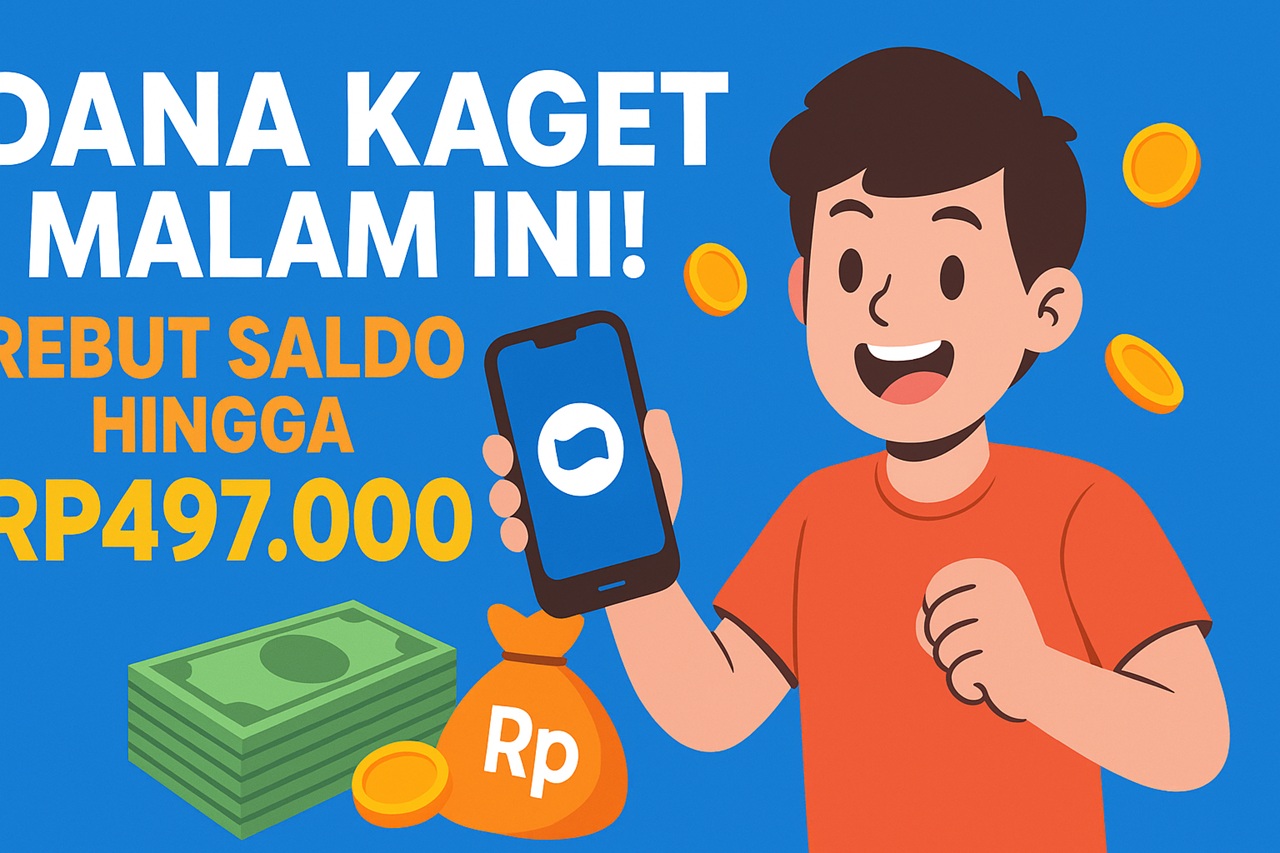 Buru Keberuntunganmu! DANA Kaget Bagi-Bagi Saldo Jumbo Malam Ini, Jangan Telat!