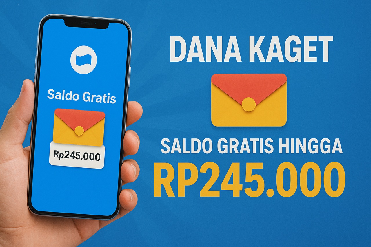 Saldo Gratis Hingga Rp245 Ribu di DANA Kaget Malam Ini, Begini Cara Mendapatkannya