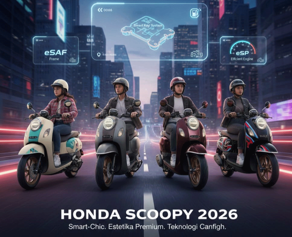 ​Honda Scoopy 2026 Tampil Memukau dengan Sentuhan Estetika Premium dan Teknologi Smart-Chic
