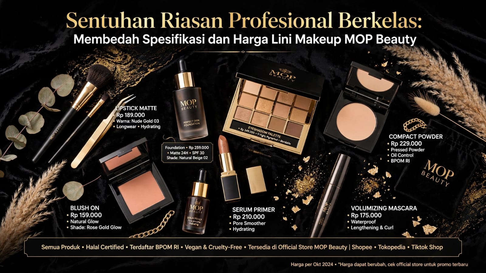 Sentuhan Riasan Profesional Berkelas: Membedah Spesifikasi dan Harga Lini Makeup MOP Beauty