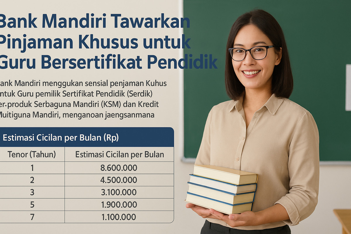 Bank Mandiri Hadirkan Pinjaman dengan Cicilan Ringan untuk Guru: Plafon Rp100 Juta Hingga Rp750 Juta
