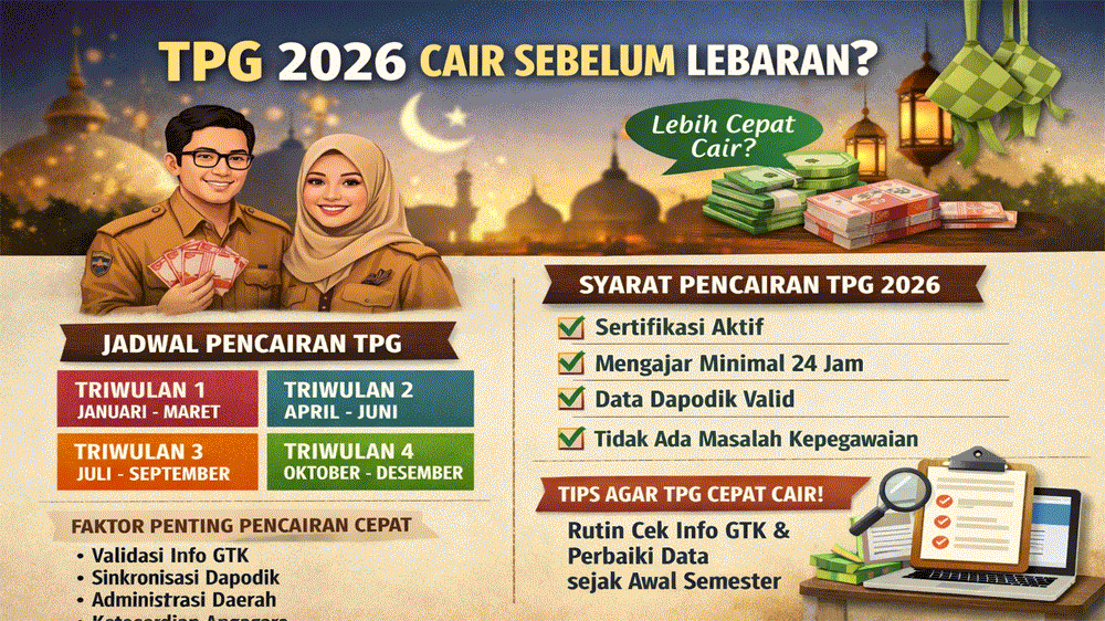 Proses Pencairan TPG 2026 Jelang Lebaran, Benarkah Cair Lebih Cepat? Ini Fakta Terbarunya!