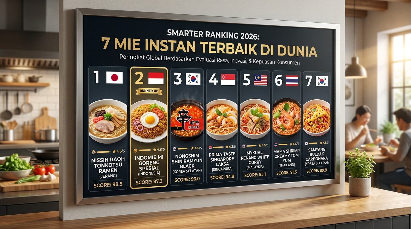 7 Mie Instan Terbaik 2026 Versi Smarter Ranking, Nomor 2 Bikin Bangga!