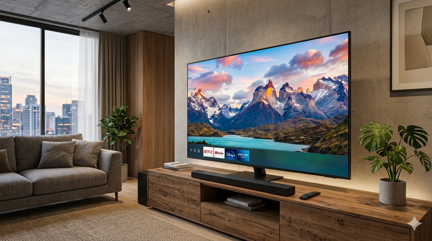 Si Tipis nan Canggih, Samsung AU8000 Definisi Baru Smart TV Sultan