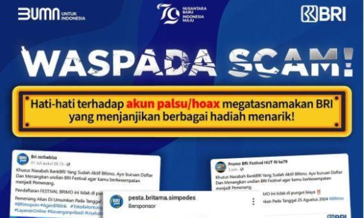 Waspada Penipuan! Ini Cara Bedakan Program BRImo FSTVL Asli dan Palsu