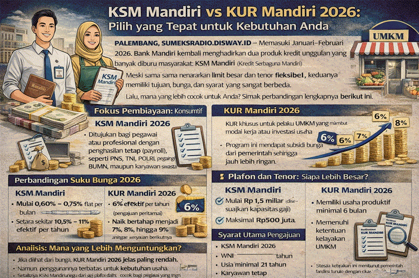 KSM vs KUR Mandiri 2026: Mana Lebih Untung? Bunga 6% atau Plafon Rp1,5 Miliar!