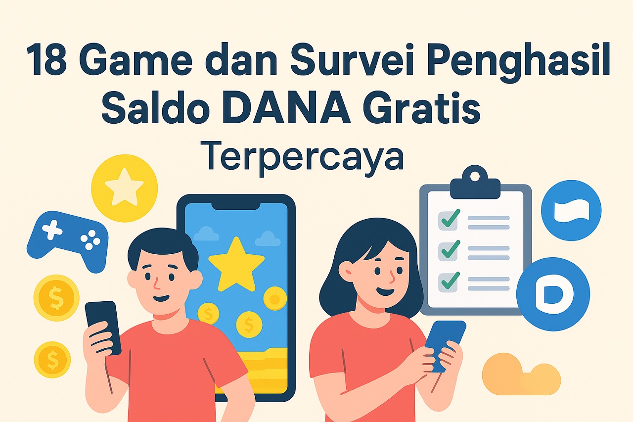 18 Game dan Survei Penghasil Saldo DANA Gratis Terpercaya per 6 November 2025
