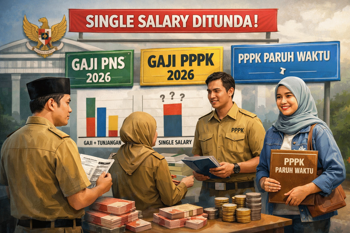 Single Salary Ditunda, Ini Rincian Gaji PNS, PPPK, dan PPPK Paruh Waktu 2026