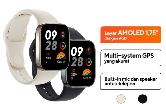 Wah! Xiaomi Luncurkan Redmi Watch 3 dengan Layar AMOLED dan Fitur Terkini & Lengkap