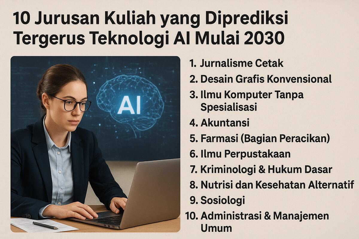 AI Buat Punah, Ini 10 Jurusan Kuliah yang Diprediksi Tergerus Teknologi Mulai 2030