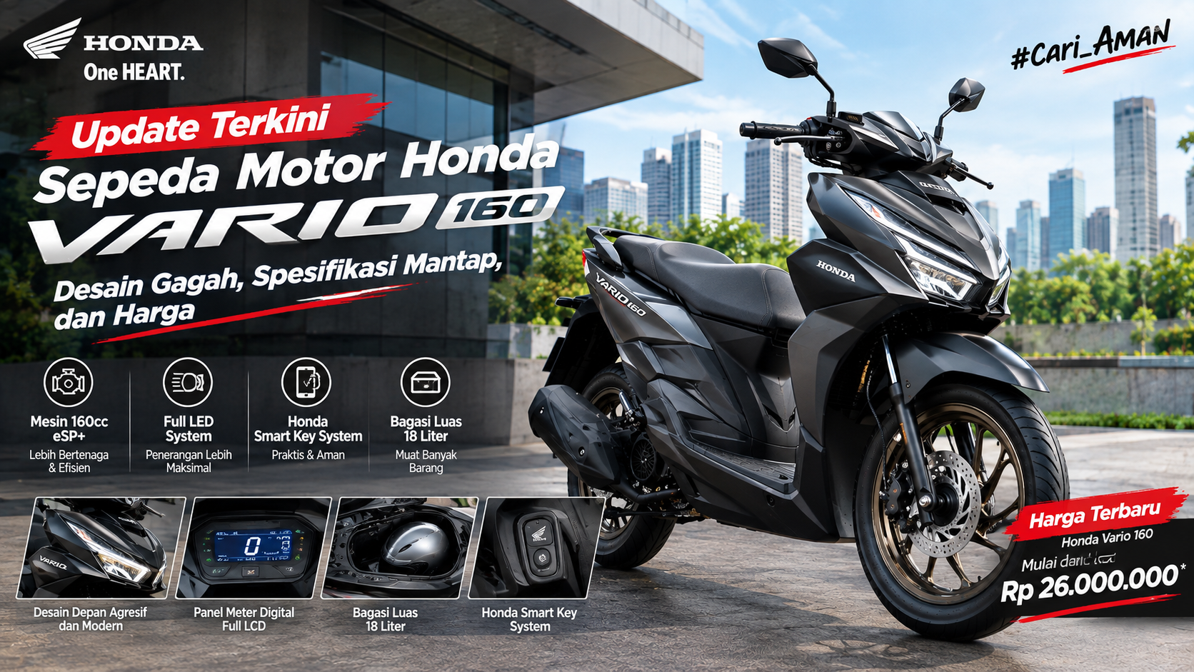  Mengupas Keunggulan Honda Vario 160 Terbaru 2026: Intip Spesifikasi Performa, Fitur Modern, dan Kisaran Harga