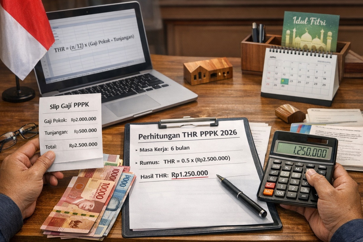 THR PPPK Paruh Waktu 2026: Cara Hitung, Komponen, dan Simulasi Nominal yang Diterima