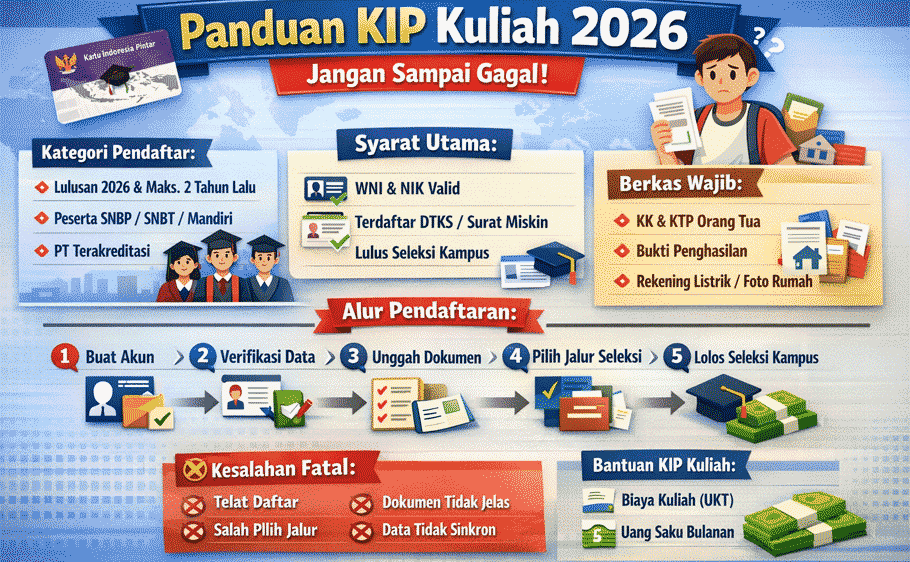 Mahasiswa Wajib Tahu! Panduan Daftar KIP Kuliah 2026 dan Cek Penerimaan