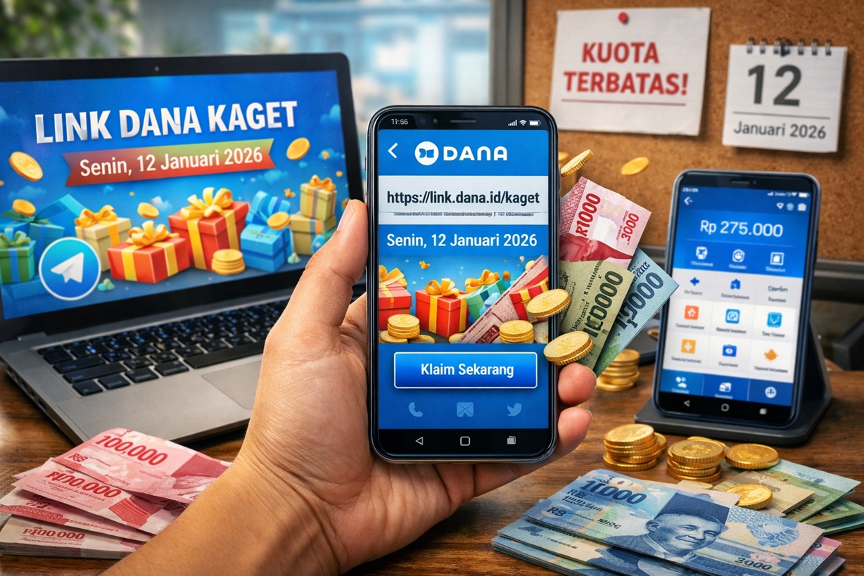 Link DANA Kaget Resmi: Kuota Terbatas untuk Senin, 12 Januari 2026