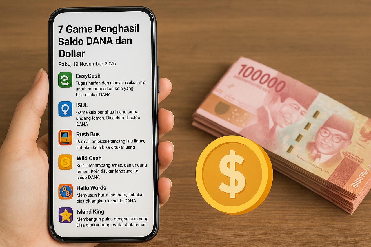 7 Game Penghasil Saldo DANA dan Dollar yang Masih Terbukti Membayar per 19 November 2025