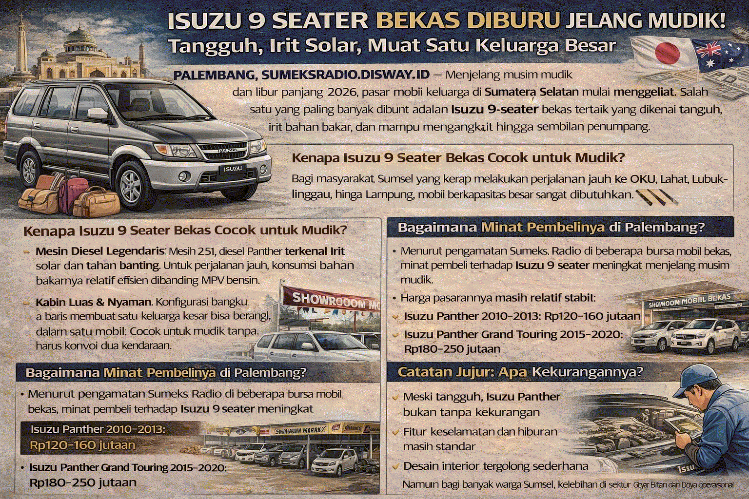 Isuzu 9 Seater Bekas Diburu Jelang Mudik! Tangguh, Irit Solar, Muat Satu Keluarga Besar