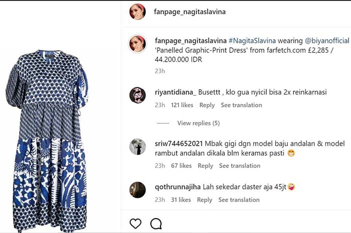 Kehadiran Dress Nagita Slavina: Harganya Setara DP Rumah, Netizen Terkejut!