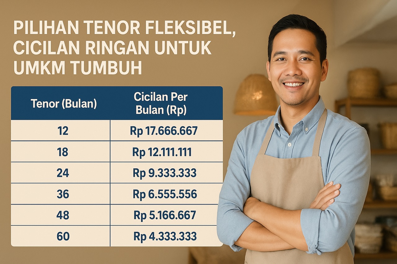 KUR BRI Rp 200 Juta: Pilihan Tenor Fleksibel, Cicilan Ringan untuk UMKM Tumbuh