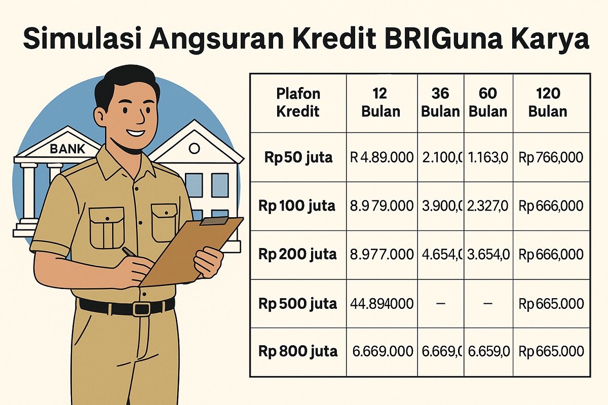 Tabel Perbandingan Pinjaman Flexi BNI vs BRIGUNA BRI untuk PNS dan PPPK: Mana yang Lebih Menguntungkan?