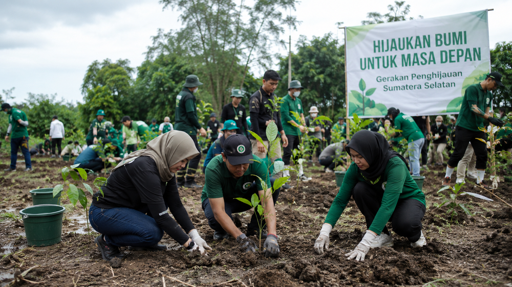 Warga Sumsel Gencarkan Penghijauan, Kampanye Peduli Lingkungan Makin Meluas