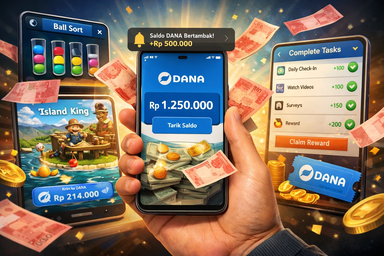 16 Aplikasi Penghasil Uang dan Saldo DANA Gratis yang Mudah Cair per Desember 2025