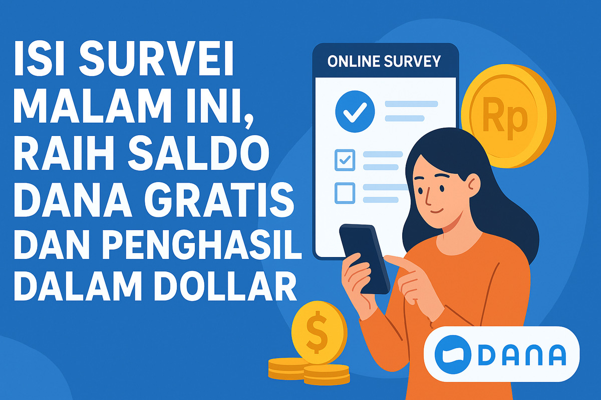 Isi Survei Malam Ini, Raih Saldo DANA Gratis dan Penghasilan dalam Dollar