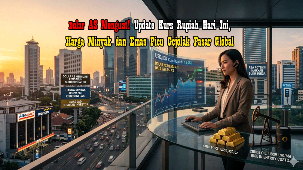 Dolar AS Menguat! Update Kurs Rupiah Hari Ini, Harga Minyak dan Emas Picu Gejolak Pasar Global