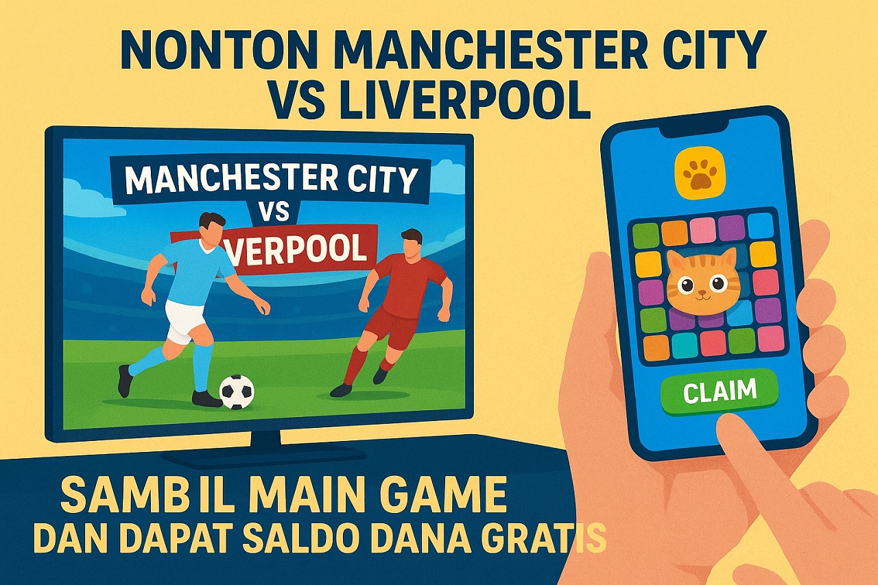 Nonton Manchester City vs Liverpool Dapat Saldo DANA Gratis, Ini Game dan Aplikasi yang Bisa Temani Anda