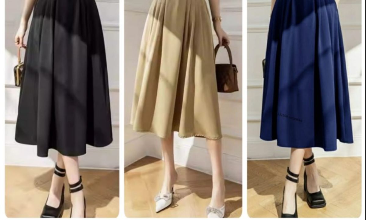 Wow! Midi Skirt untuk Tampilan Feminin ala Korea di Kampus Lho