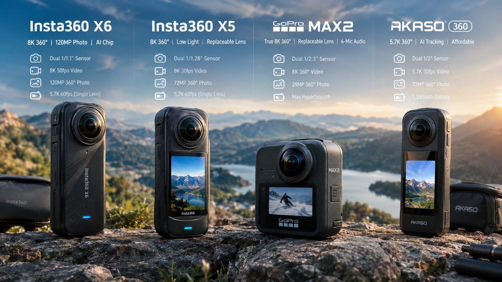 Kamera 360 Makin Canggih, Ini Perbandingan Insta360 X6, X5 dan GoPro MAX2