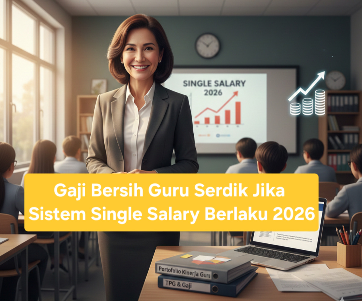 Gaji Bersih Guru Serdik Jika Sistem Single Salary 2026 Terwujud