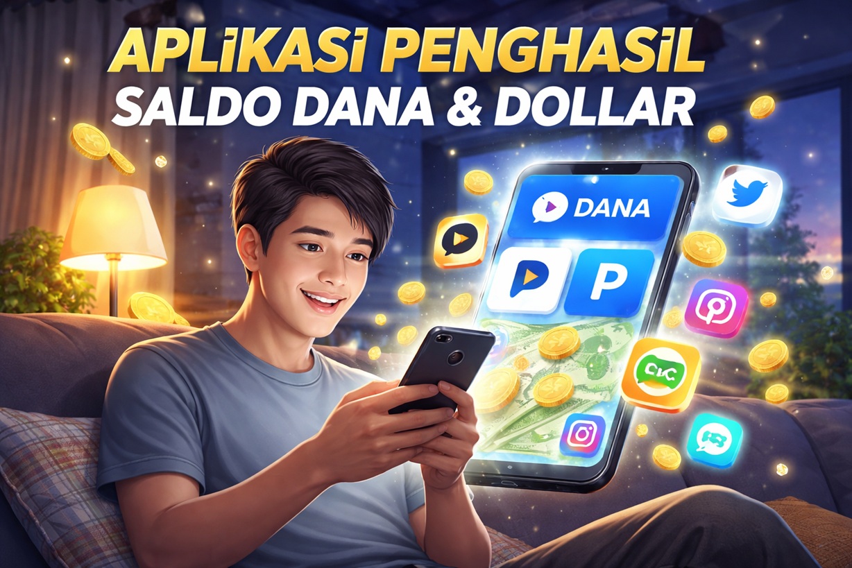 9 Aplikasi Populer Penghasil Dollar dan Saldo DANA Gratis Malam Minggu Ini, 10 Januari 2026