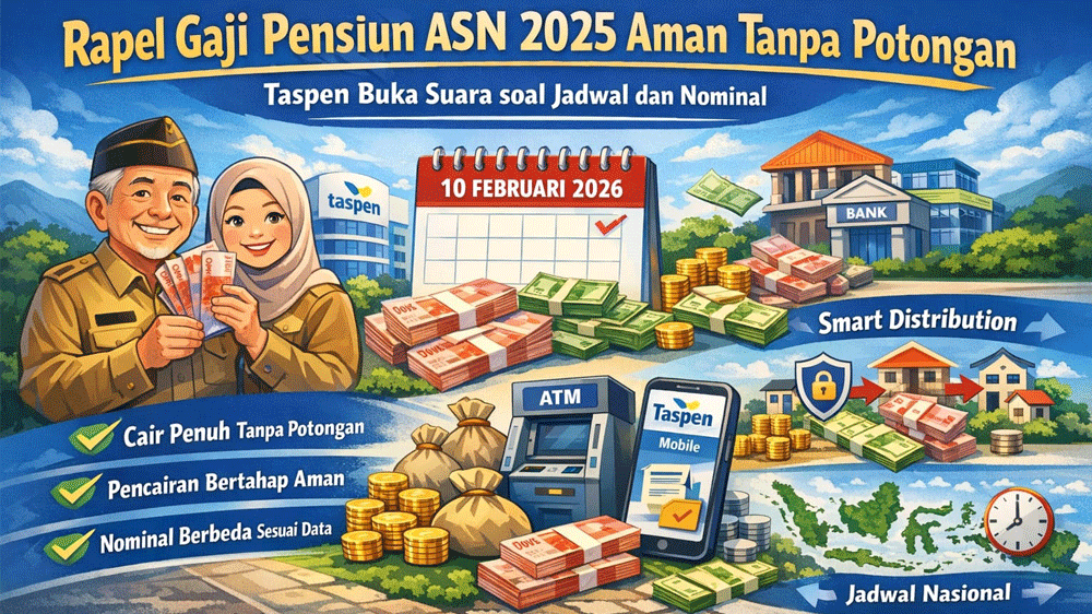 Rapel Gaji Pensiun ASN 2025 Aman Tanpa Potongan, Taspen Buka Suara soal Jadwal dan Nominal