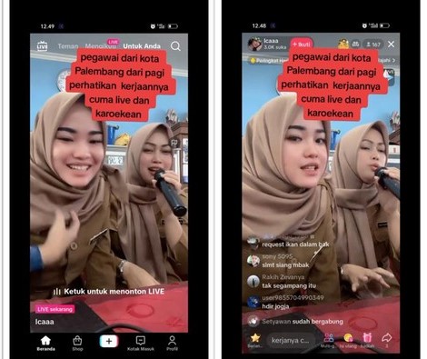 Viral di Medsos, 3 ASN Pemkot Palembang Live Tiktok & Karaokean saat Jam Kerja! 