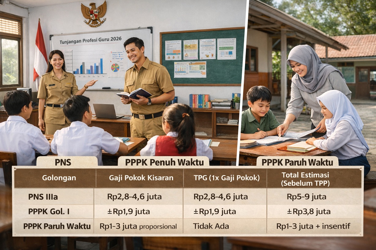 Segini Besaran TPG 2026 Bagi PNS, PPPK Penuh Waktu, dan Paruh Waktu
