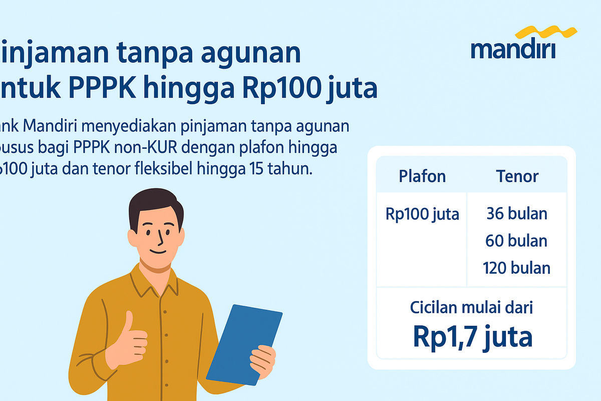 Bank Mandiri Tawarkan Pinjaman Tanpa Agunan untuk PPPK hingga Rp1,5 Miliar