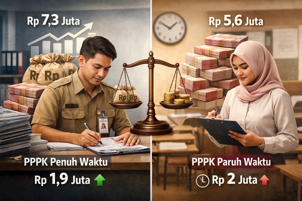 Selisih Gaji PPPK Penuh Waktu dan Paruh Waktu 2026 Kian Tegas, Ini Rinciannya