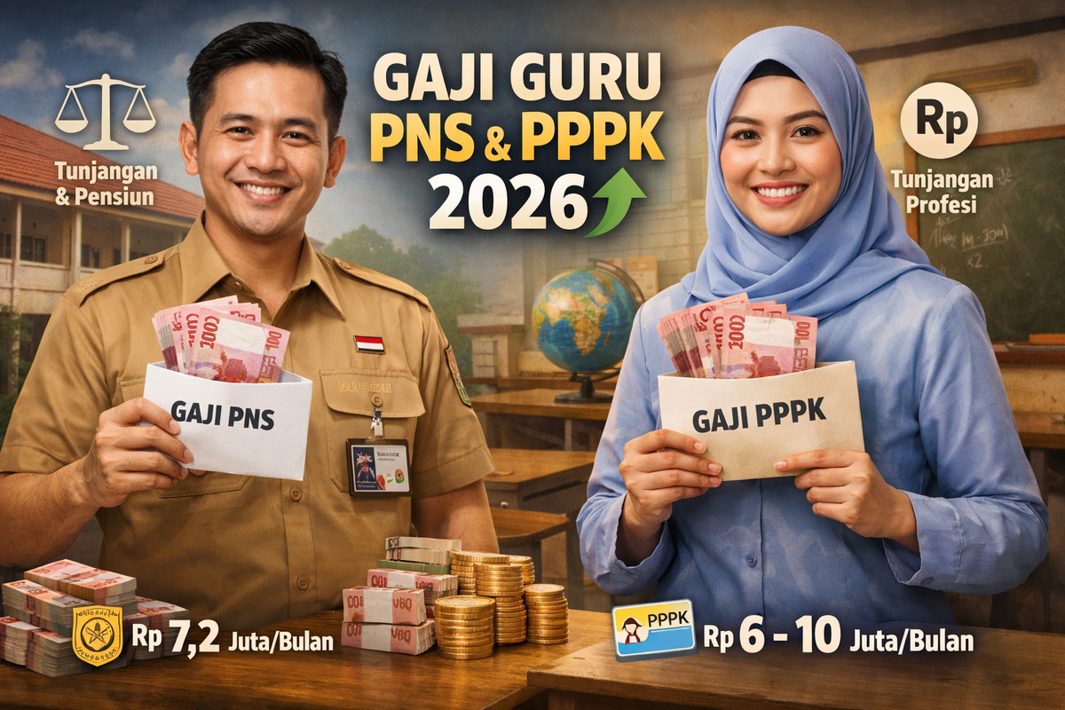 Perbandingan Gaji PNS dan PPPK Guru 2026, Catat Rinciannya