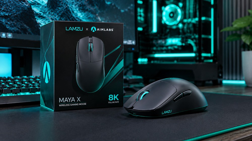 LAMZU X AIMLABS MAYA X Resmi Dibekali Sensor PAW3950 dan Polling Rate 8K