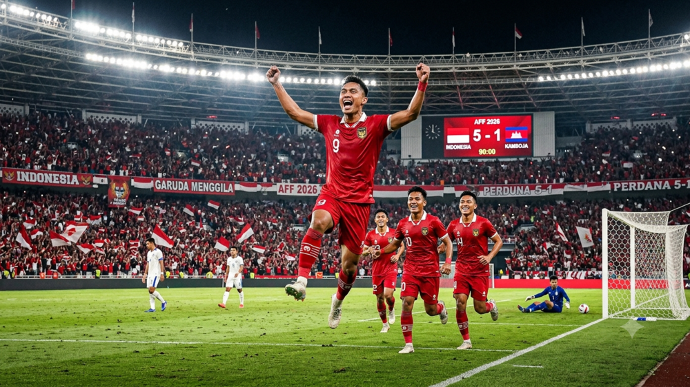 Garuda Menggila! Indonesia Libas Kamboja 5-1 di Laga Perdana AFF 2026