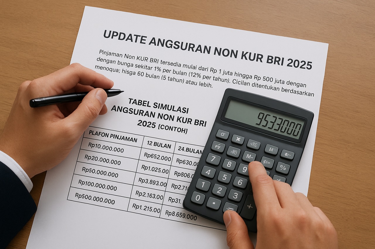 Cek Tabel Angsuran Non KUR BRI 2025: Mulai Rp10 Juta sampai Rp500 Juta, Bunga Gak Bikin Nangis