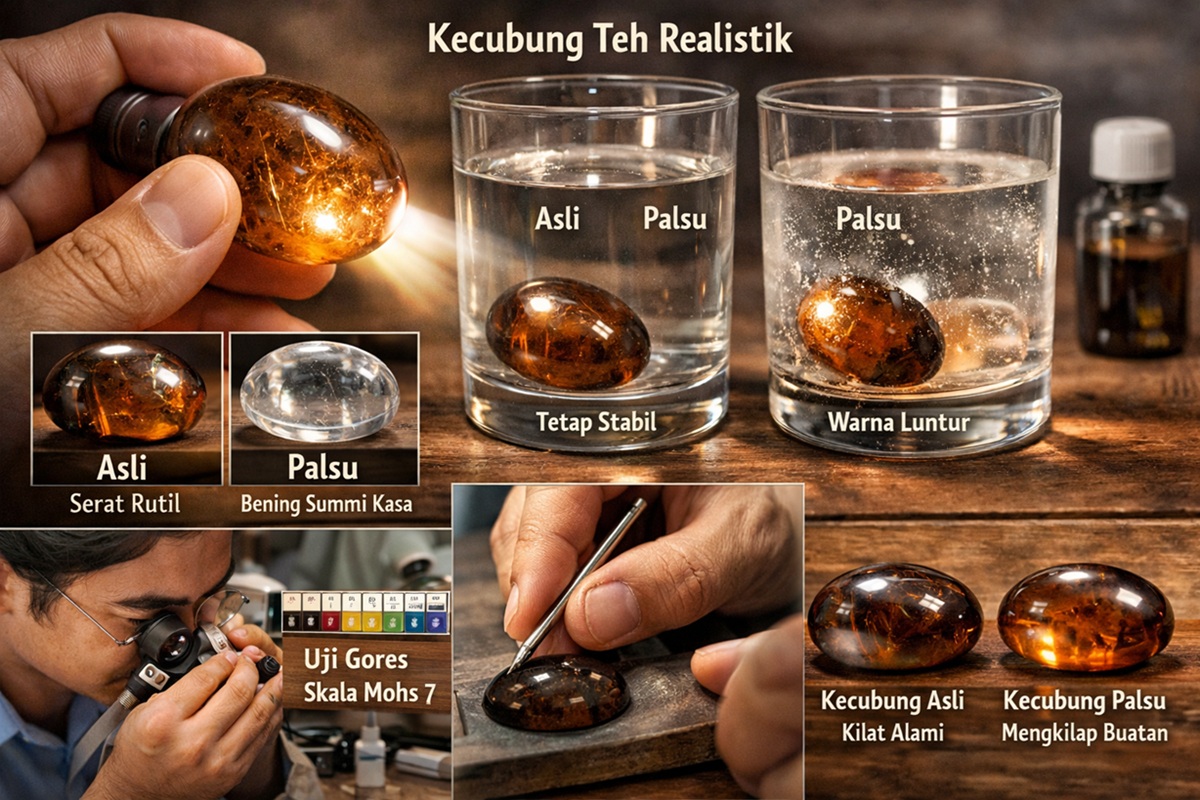 Cara Membedakan Batu Kecubung Teh Asli dan Palsu Secara Akurat