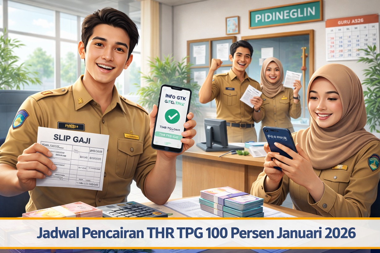 Jadwal Pencairan THR TPG 100 Persen Januari 2026 Tiap Daerah