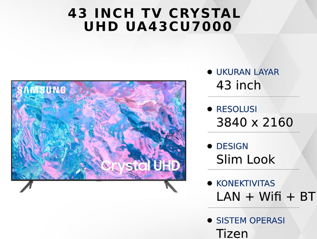 Ini dia!! Keunggulan Teknologi PurColor pada Samsung Crystal UHD CU7000: Menyuguhkan Warna-Warna yang Hidup 