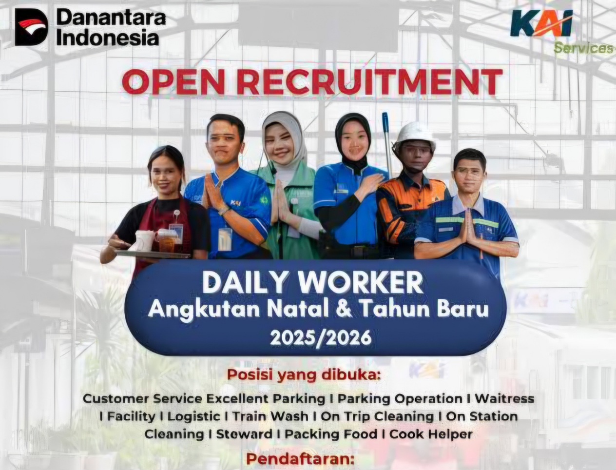 Mau Kerja di Kereta Api? Inilah 12 Posisi untuk Lulusan SMA/SMK di KAI Service