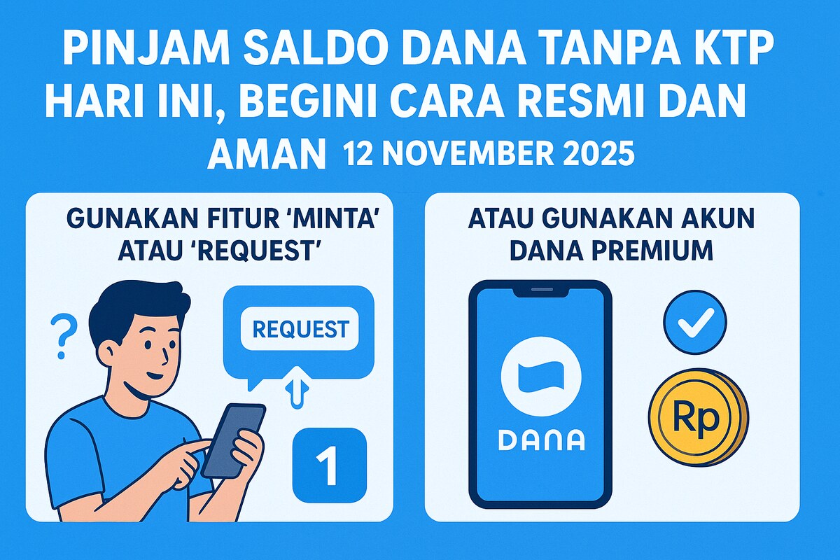 Pinjam Saldo DANA Tanpa KTP Hari Ini, Begini Cara Resmi dan Aman 12 November 2025