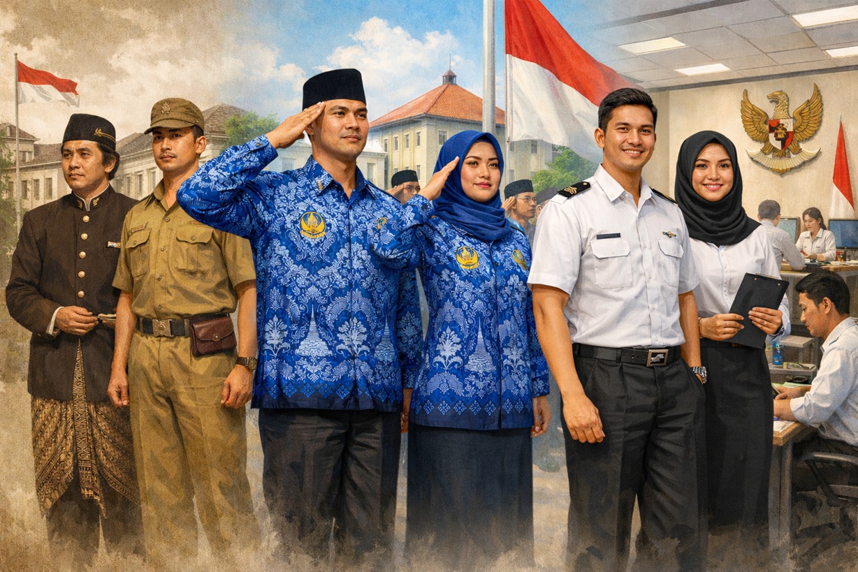 Evolusi Seragam ASN di Indonesia: Dari Warisan Kolonial hingga Identitas Pelayanan Publik Modern
