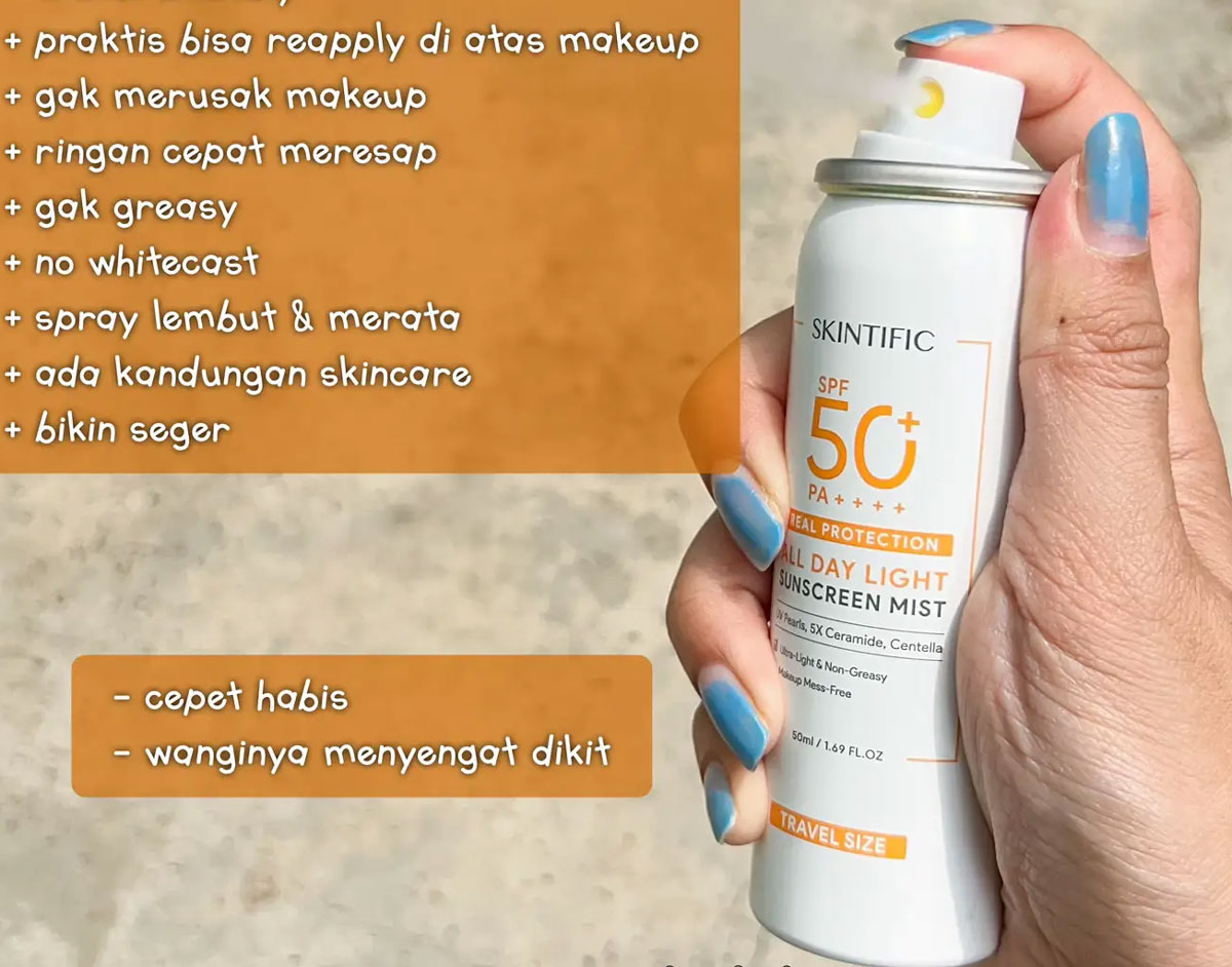 Skintific All Day Light Sunscreen Mist: Pelindung Kulit dengan Tekstur Ringan yang Menyegarkan