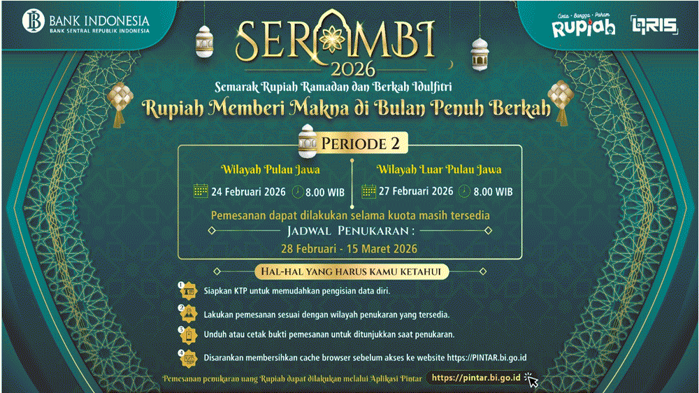 BI Percepat Jadwal Tukar Uang Baru 2026, Siap-Siap War di PINTAR Mulai 24 Februari!