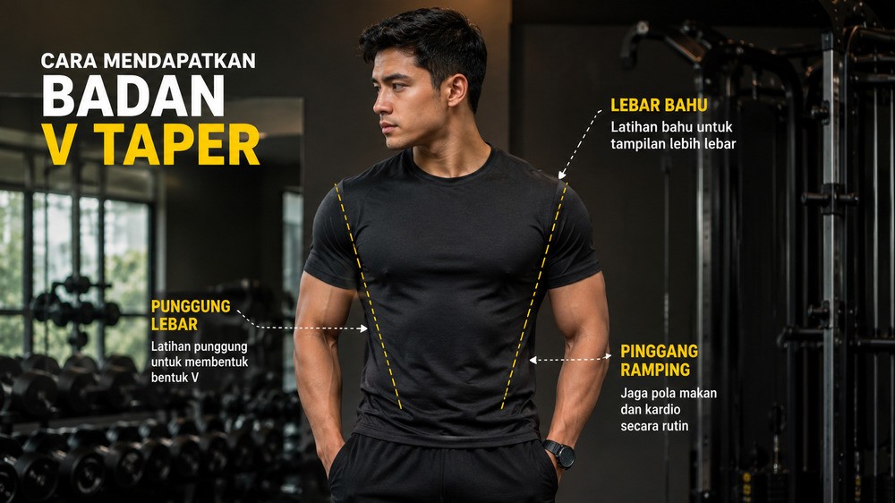 Ingin Punya Badan V Taper? Begini Cara Latihan yang Tepat